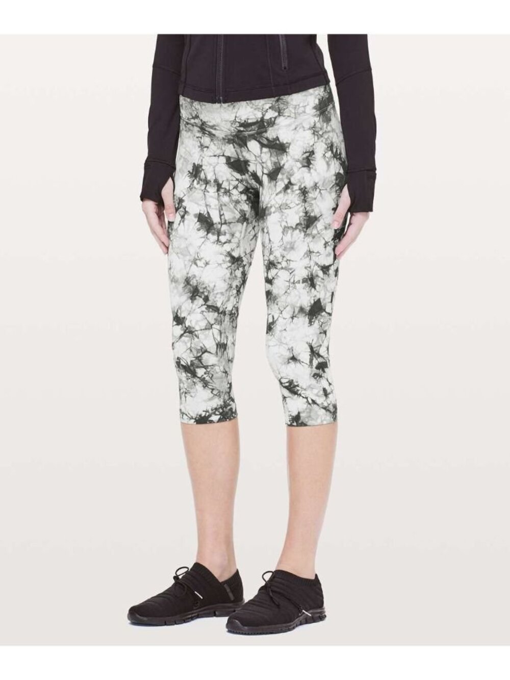 Lululemon Wunder Under Hi-Rise Leggings Size 8 Dual Shibori Tie Dye Crop Yoga
